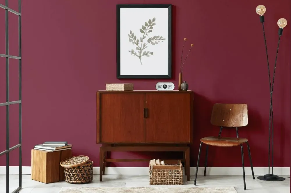 Benjamin Moore Cranberry Cocktail japandi interior