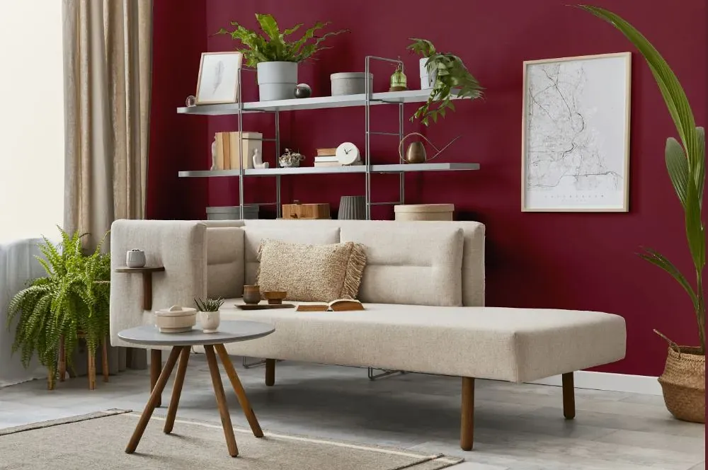 Benjamin Moore Cranberry Cocktail living room