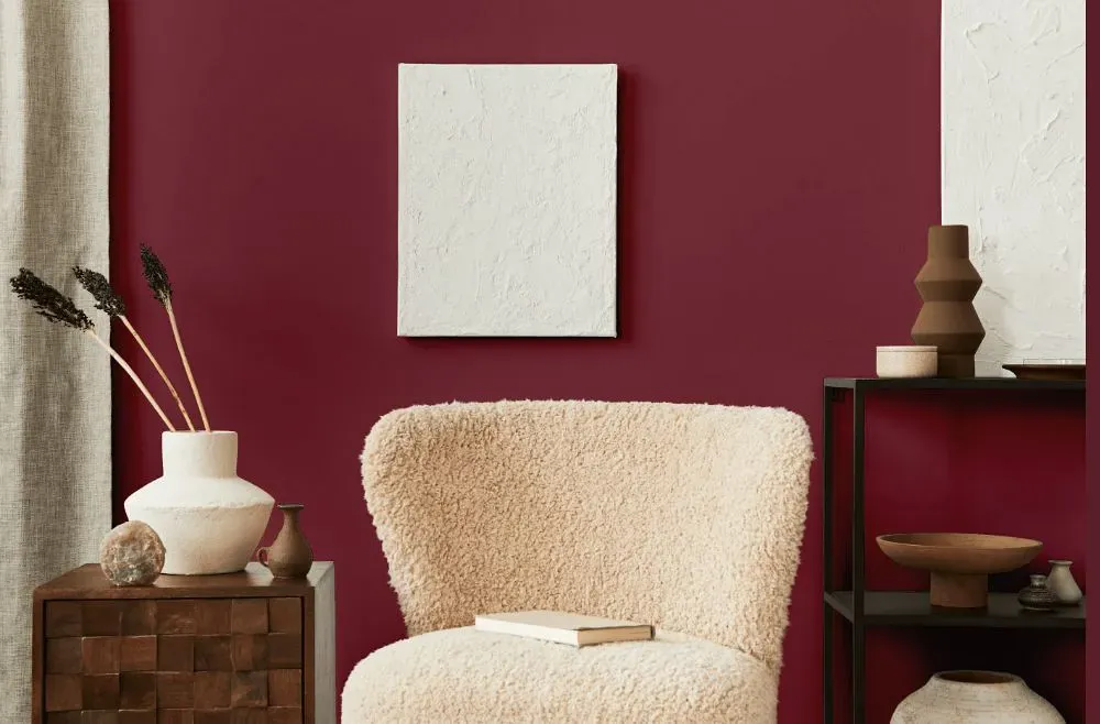 Benjamin Moore Cranberry Cocktail living room interior