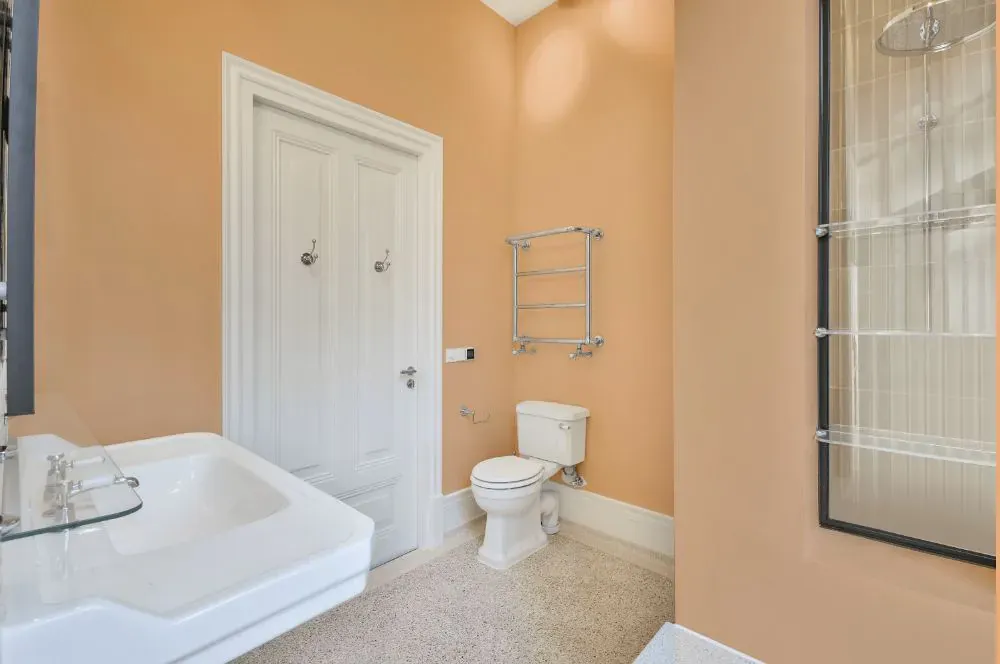 Benjamin Moore Creamy Orange bathroom