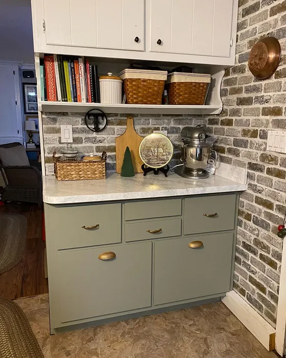 Creekside Green kitchen cabinets color