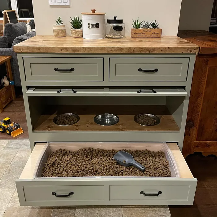 Creekside Green kitchen cabinets paint