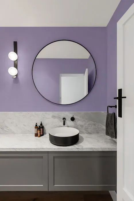 Benjamin Moore Crocus minimalist bathroom