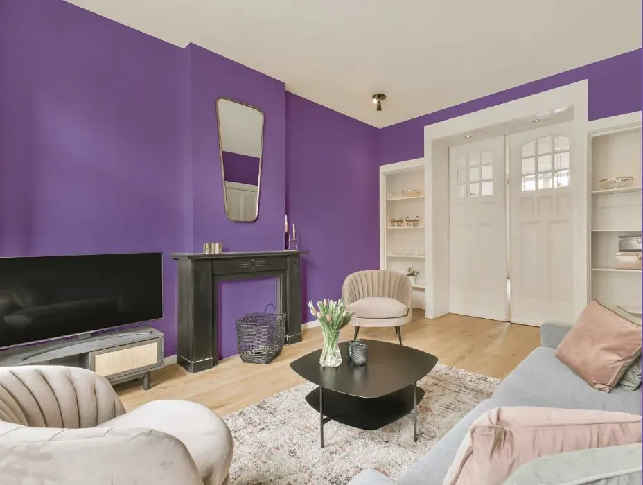 Benjamin Moore Crocus Petal Purple victorian house interior