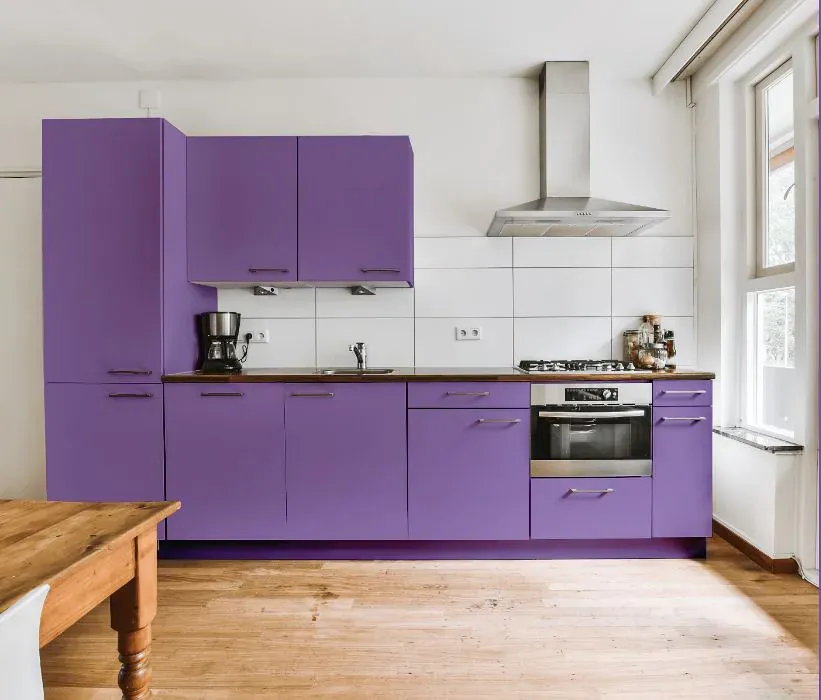 Benjamin Moore Crocus Petal Purple kitchen cabinets