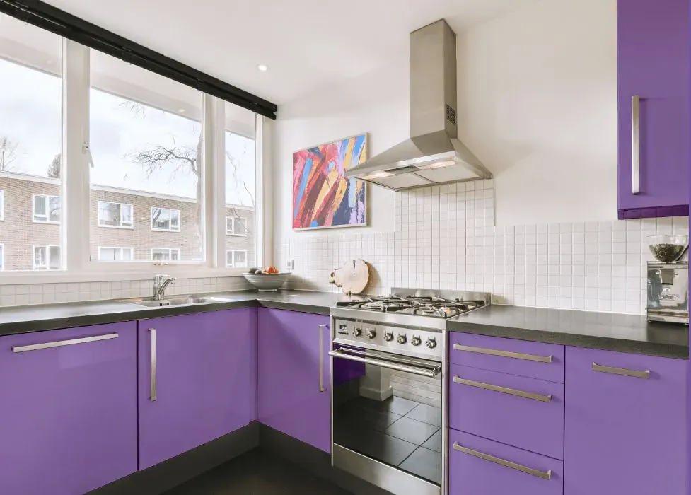 Benjamin Moore Crocus Petal Purple kitchen cabinets