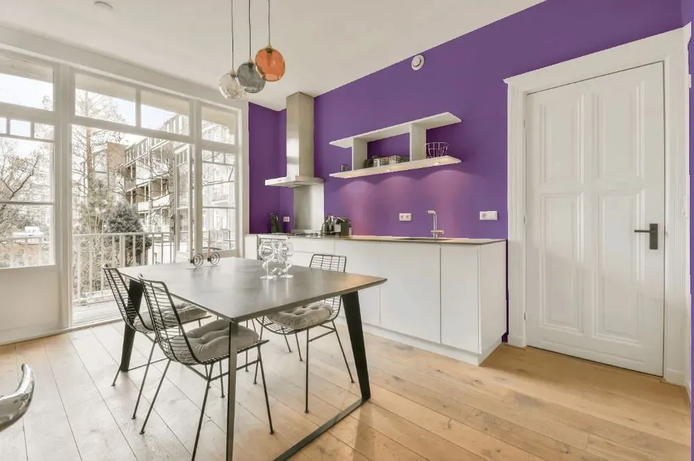 Benjamin Moore Crocus Petal Purple kitchen review