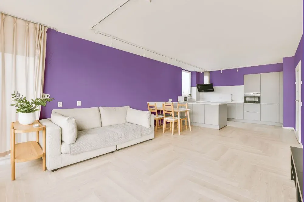 Benjamin Moore Crocus Petal Purple living room interior
