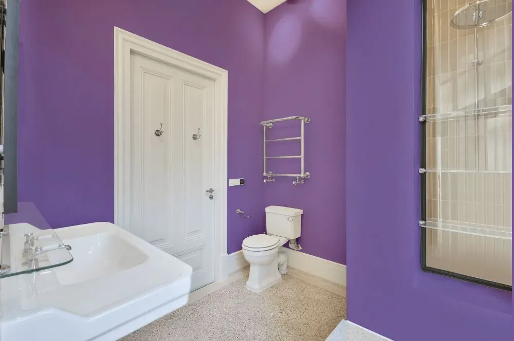 Benjamin Moore Crocus Petal Purple bathroom