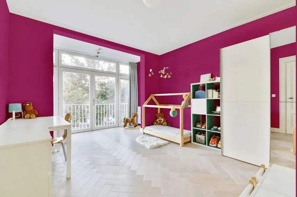 Benjamin Moore Crushed Berries kidsroom interior, children's room