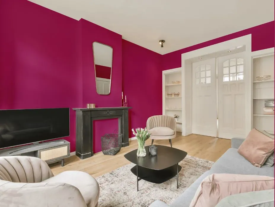 Benjamin Moore Crushed Berries victorian house interior