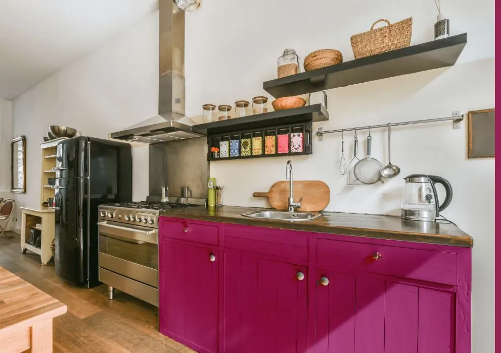 Benjamin Moore Crushed Berries kitchen cabinets