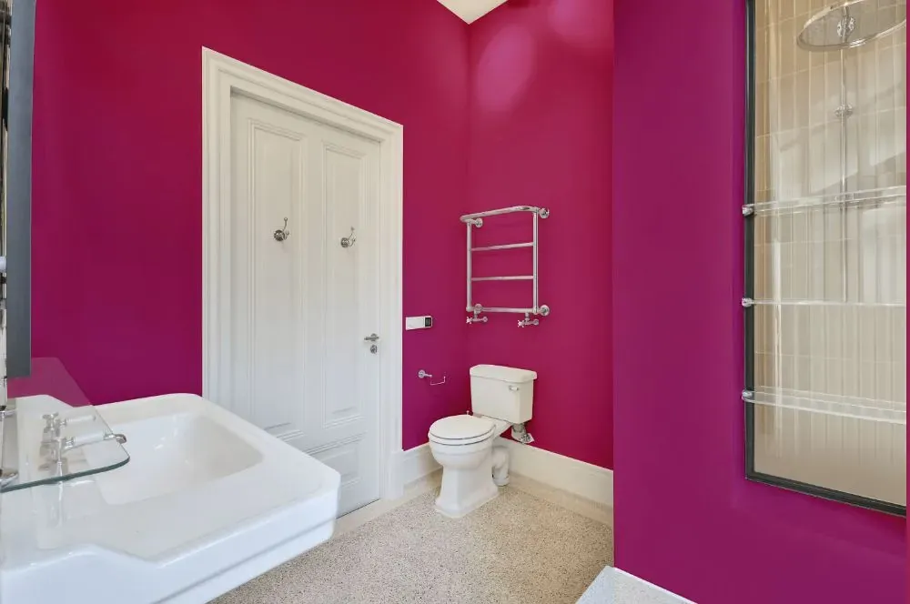 Benjamin Moore Crushed Berries bathroom