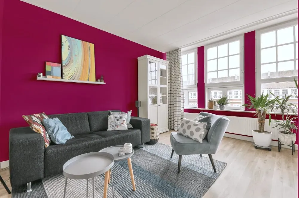 Benjamin Moore Crushed Berries living room walls