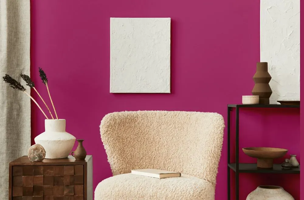 Benjamin Moore Crushed Berries living room interior