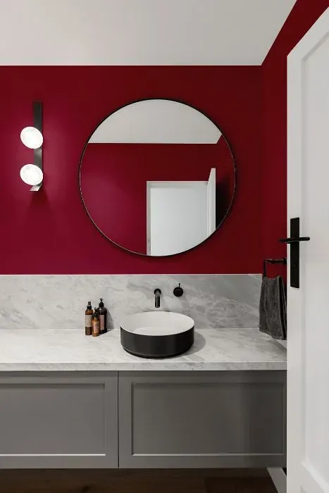 Benjamin Moore Crushed Velvet minimalist bathroom