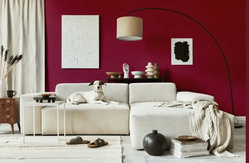 Benjamin Moore Crushed Velvet cozy living room