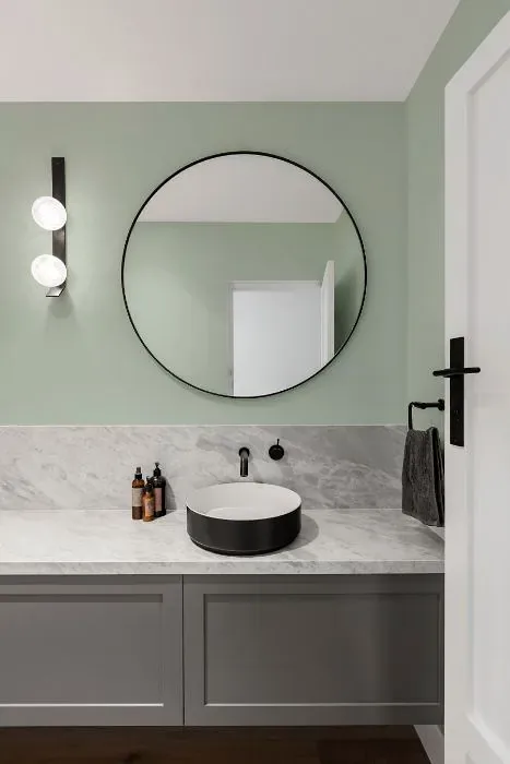 Benjamin Moore Crystalline minimalist bathroom