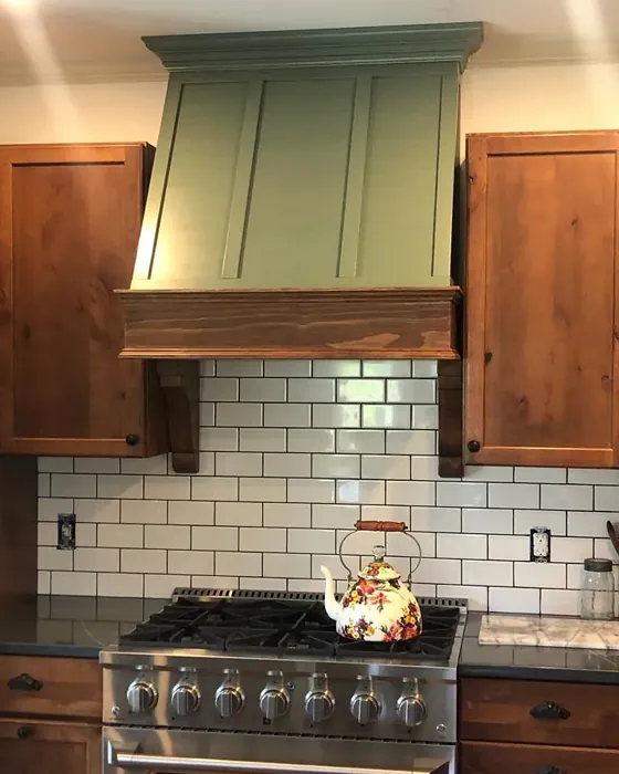 Cushing Green Kitchen Cabinets