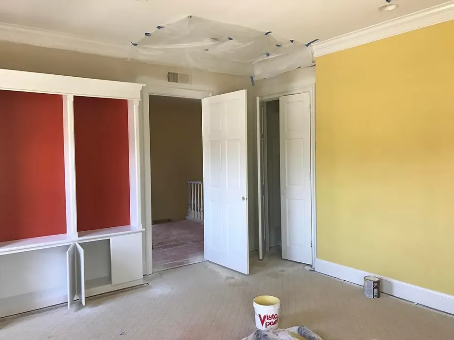 Benjamin Moore Damask Yellow wall paint 