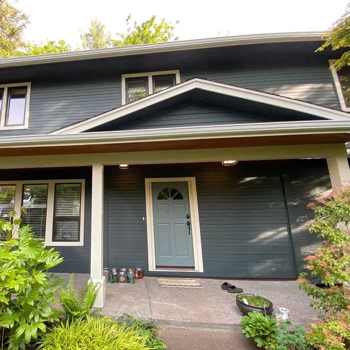 Benjamin Moore Dark Pewter House Exterior