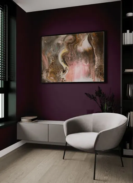 Benjamin Moore Dark Purple living room
