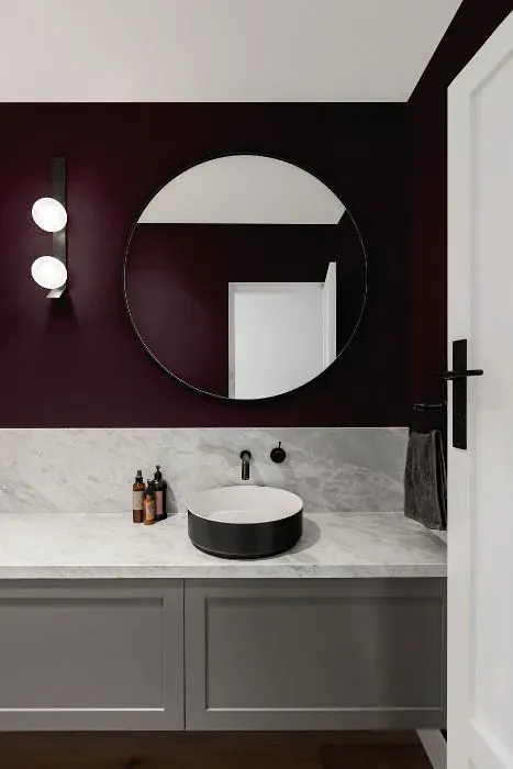 Benjamin Moore Dark Purple minimalist bathroom