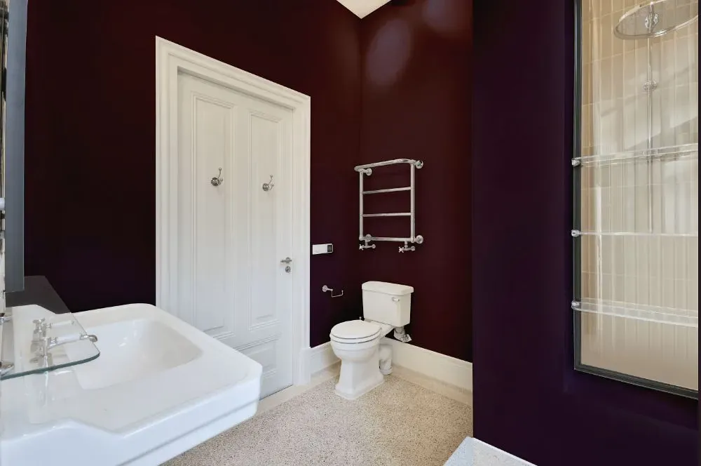 Benjamin Moore Dark Purple bathroom