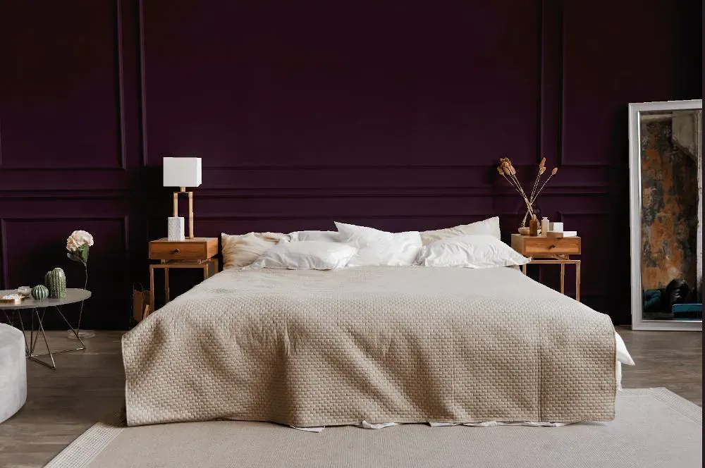 Benjamin Moore Dark Purple bedroom