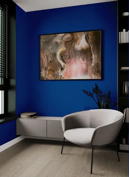 Benjamin Moore Dark Royal Blue living room