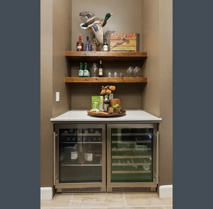 Benjamin Moore Davenport Tan wall paint 