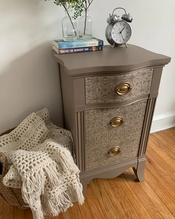 Benjamin Moore Davenport Tan painted furniture color review