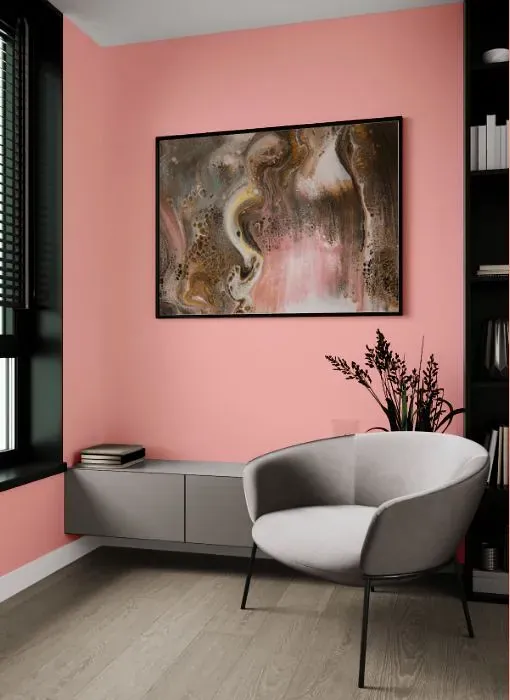 Benjamin Moore Dawn Pink living room