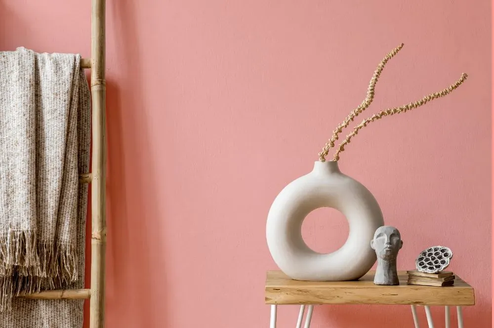 Benjamin Moore Dawn Pink wall