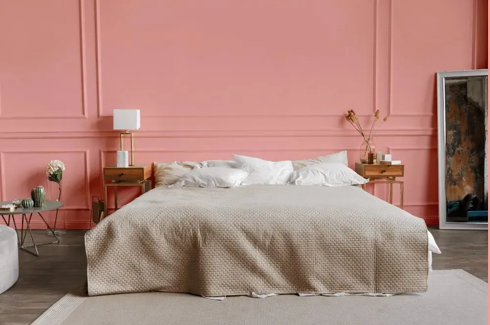 Benjamin Moore Dawn Pink bedroom