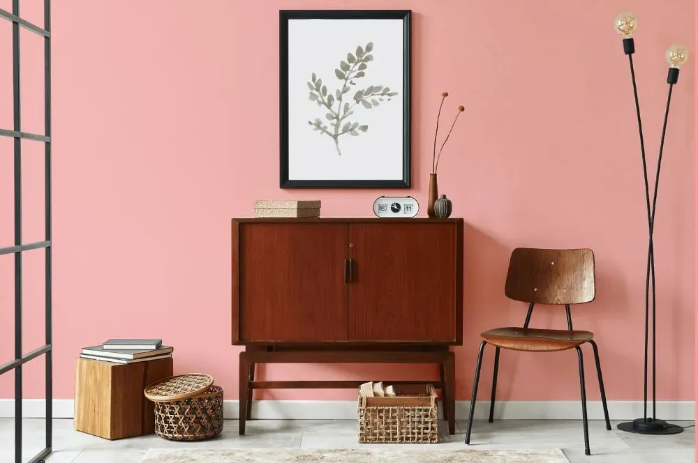 Benjamin Moore Dawn Pink japandi interior