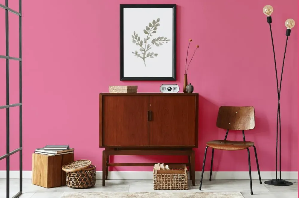 Benjamin Moore Deep Carnation japandi interior