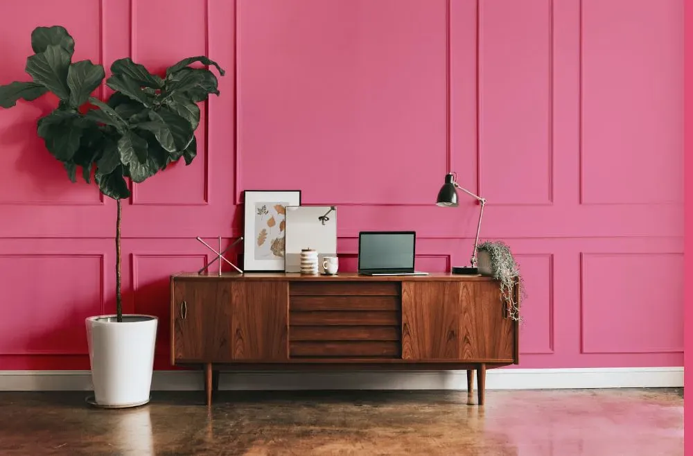 Benjamin Moore Deep Carnation modern interior