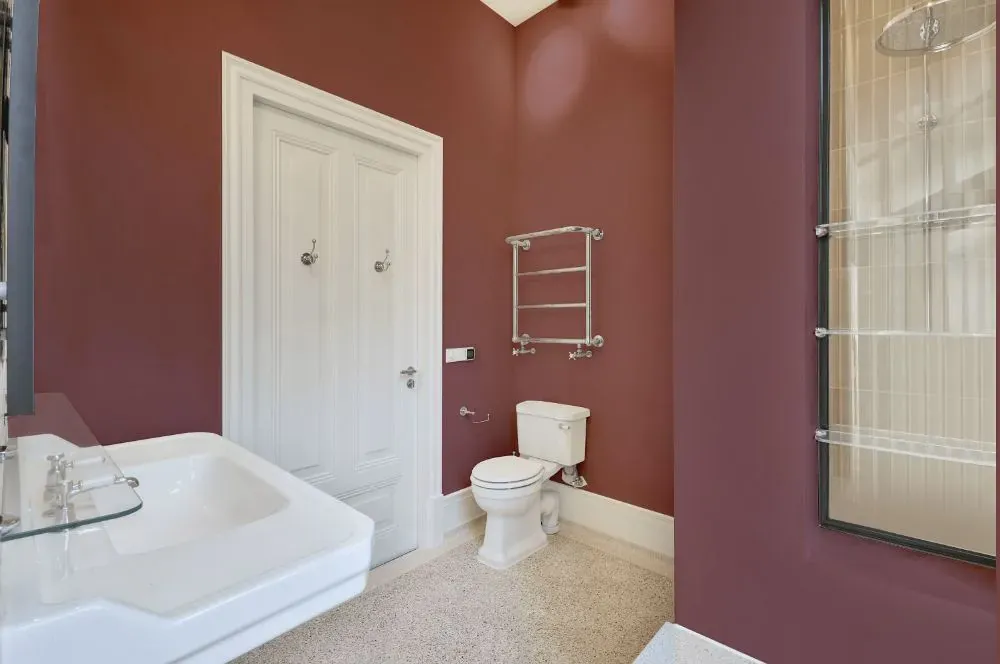 Benjamin Moore Deep Mauve bathroom