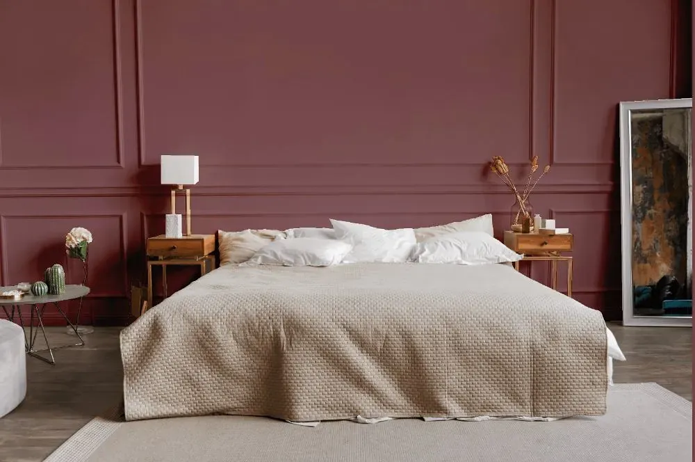 Benjamin Moore Deep Mauve bedroom