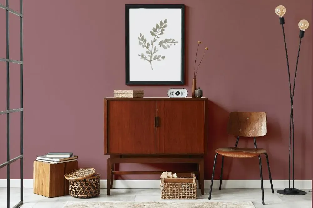 Benjamin Moore Deep Mauve japandi interior