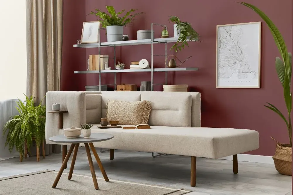 Benjamin Moore Deep Mauve living room