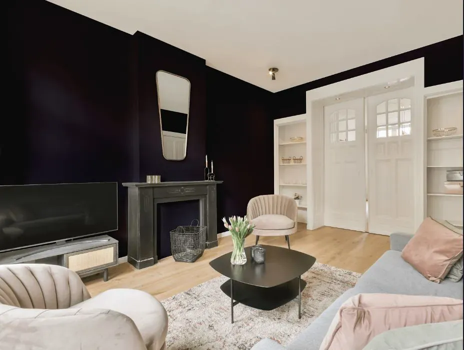 Benjamin Moore Deep Mulberry victorian house interior