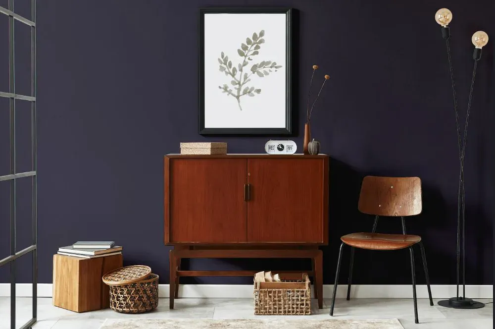 Benjamin Moore Deep Mulberry japandi interior