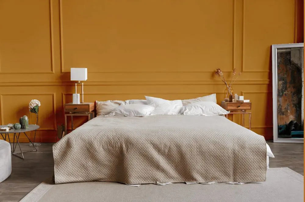 Benjamin Moore Delightful Golden bedroom