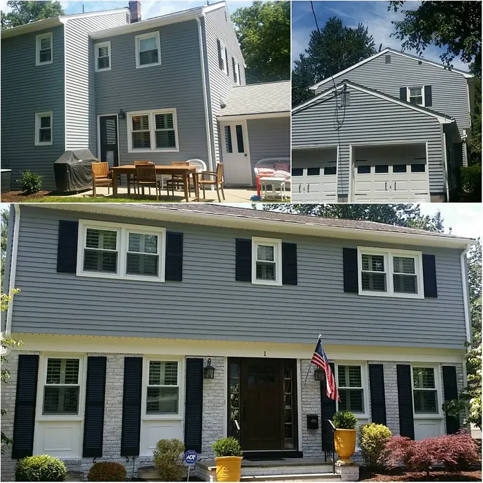 Benjamin Moore Delray Gray house exterior 