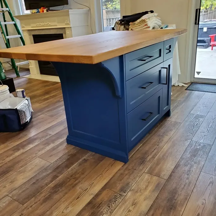 Downpour Blue kitchen cabinets color