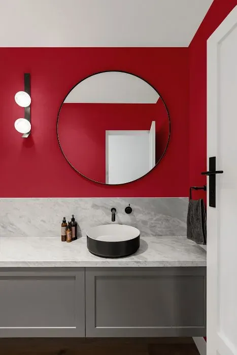 Benjamin Moore Drop Dead Gorgeous minimalist bathroom