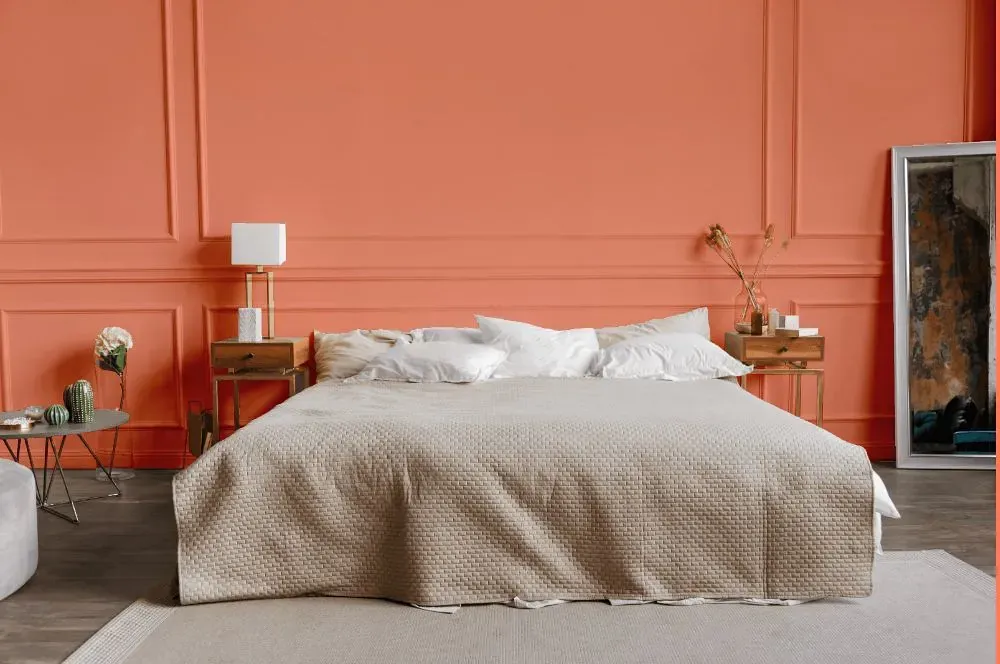 Benjamin Moore Dusk Pink bedroom