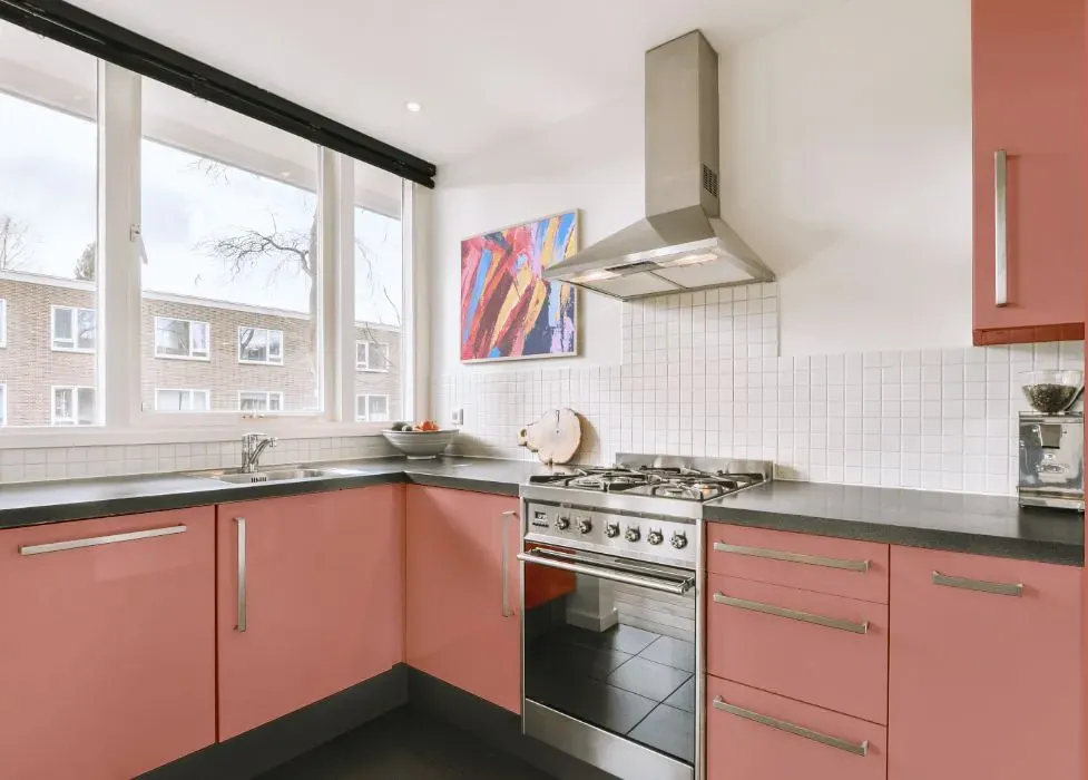 Benjamin Moore Dusty Mauve kitchen cabinets